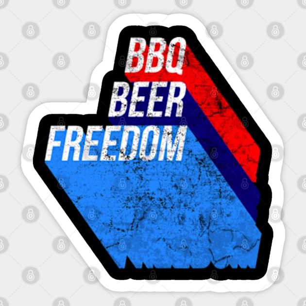 BBQ Beer Freedom Sticker by Worldengine